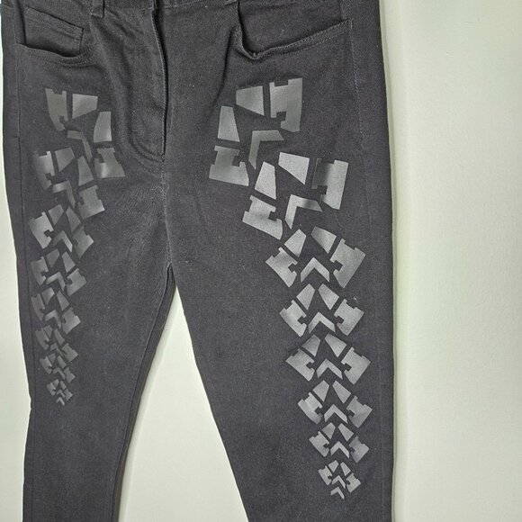 NWOT Alexander Wang x H&M Skinny Jeans Sz 8 Black Stretch - Picture 4 of 10
